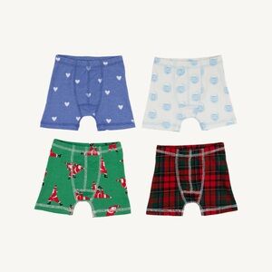 TBBC/ Set of 4 Boys' Boxer Briefs with Holiday Prints/ Size 6-7/ NWT